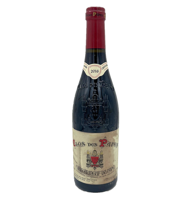 2016 Chateauneuf du Pape, Clos des Papes (Stained label)