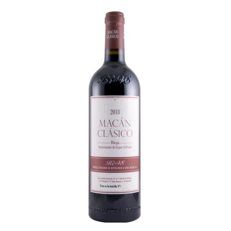 Benjamin de Rothschild & Vega Sicilia Macan Classico 2018 Rioja Bottle